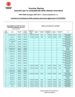 Istruttoria aggiornata al 15/10/2014 [file]