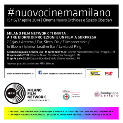 #nuovocinemamilano - Milano film network