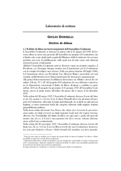 Diritto di difesa - Archivio Penale