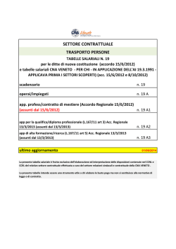 SETTORE CONTRATTUALE TRASPORTO PERSONE