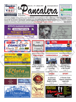 LA PANCALERA Ottobre 2014 1