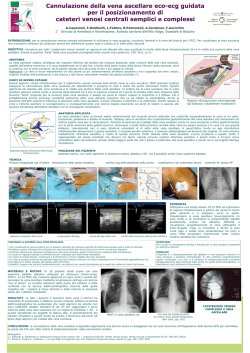 Cannulazione della vena ascellare eco-ecg guidata
