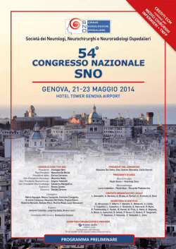 PROGRAMMA PRELIMINARE