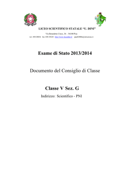5 G - Liceo Scientifico Ulisse Dini