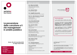 La prevenzione della corruzione e il risk management in