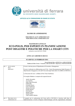 ECO POLIS - Universit&agrave; degli Studi di Ferrara