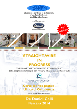 STRAIGHT-WIRE IN PROGRESS Dr. Daniel Celli