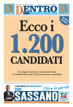 DENTRO MAGAZINE - La Voce del Nord Est Romano