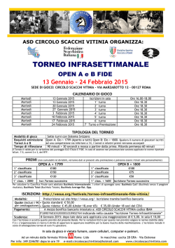 Bando - Circolo Scacchi Vitinia