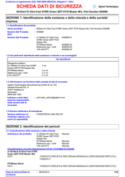 SCHEDA DATI DI SICUREZZA