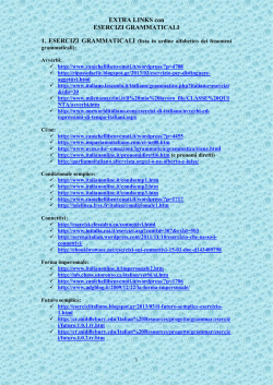 1. Link Esercizi grammaticali