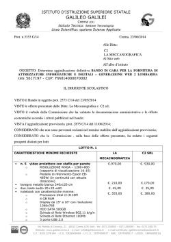 Determina definitiva aggiudicazione bando di