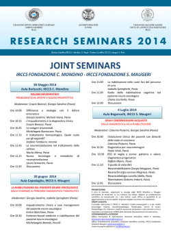 LOCANDINA (pdf, 608 KB) - Fondazione Salvatore Maugeri