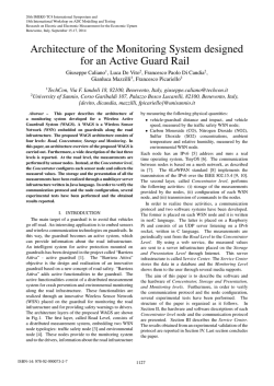 Architecture of the Monitoring System designed for an Active