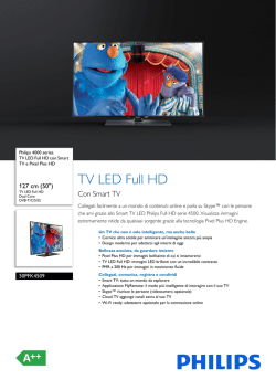 50PFK4509/12 Philips TV LED Full HD con Smart TV e Pixel Plus HD