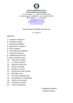 Scuola Primaria di Zibido San Giacomo as 2014/15