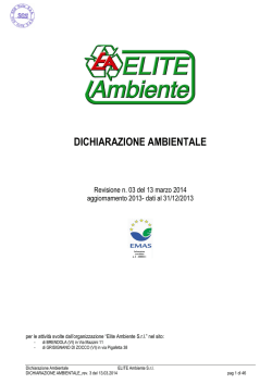 DICHIARAZIONE AMBIENTALE