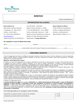 BONIFICO - Banca Akros