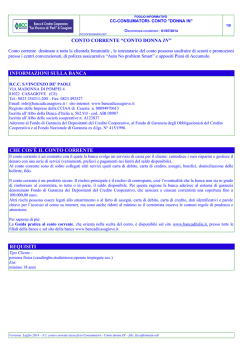 conto donna in - BCC S. Vincenzo d&egrave; Paoli di Casagiove