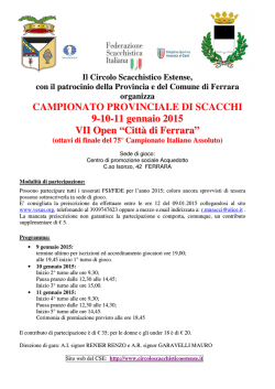 bando - Circolo Scacchistico Estense