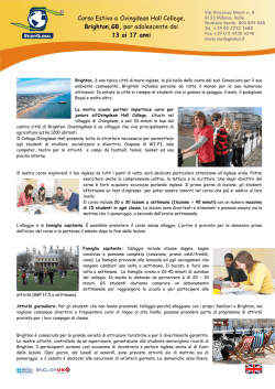 Summer camp a Brighton, GB (13-17 anni)