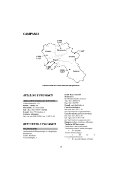 Campania [PDF - 725.32 kbytes] - Istituto Superiore di Sanit&agrave;