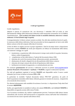 A tutti gli Appaltatori Gentile Appaltatore, abbiamo il - Fornitori