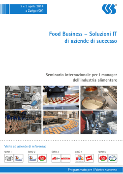 Food Business &ndash; Soluzioni IT di aziende di successo - CSB