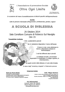 A SCUOLA DI DISLESSIA - ics caterina magenta