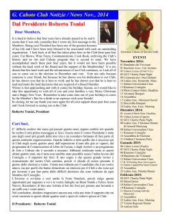 Newsletter - Giovanni Caboto Club