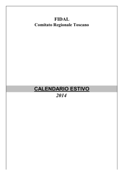 Sedi Calendario estivo 2014 - Comitato Regionale Toscano