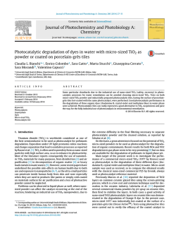 Photocatalytic degradation of dyes in water with micro-sized