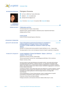 Curriculum Vitae - Distretto Tecnologico Sicilia Micro e Nano Sistemi