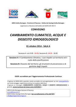 cambiamento climatico, acque e dissesto idrogeologico