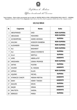 Prefettura di Modena - Rete CTP - Centro Territoriale Permanente