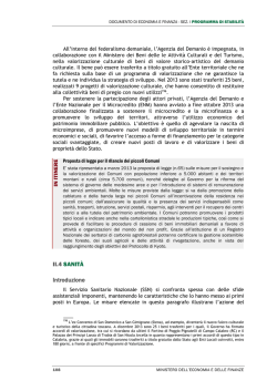 DEF PNR parte II capitolo Sanit&agrave;