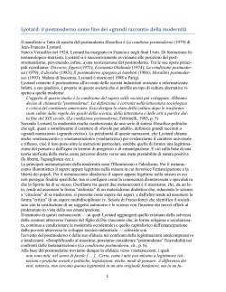 Lyotard e il postmoderno