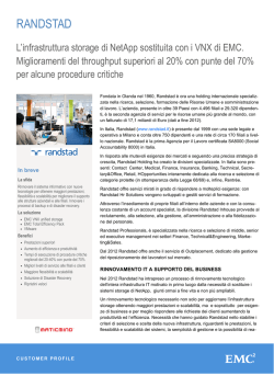 RANDSTAD su VNX. - Maticmind Solution Center