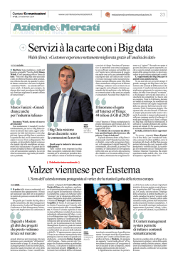 Servizi &agrave; la carte con i Big data