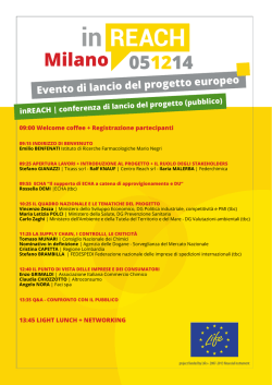 051214 Milano - Reach - Ministero dello Sviluppo Economico