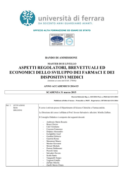 aspetti regolatori del farmaco 2014_15