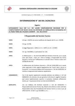 Determinazione del 24 Aprile, n. 183 [file]