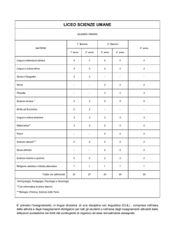 LICEO SCIENZE UMANE