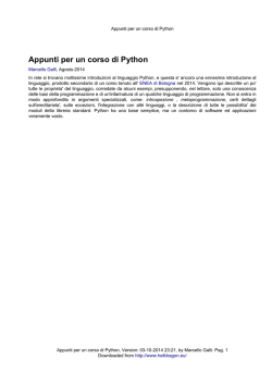 "appunti per un corso di Python" in versione PDF
