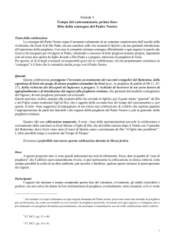 Rito della consegna del Padre Nostro