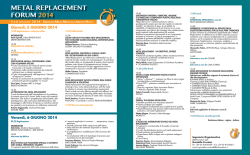 Metal ReplaceMent FoRuM 2014