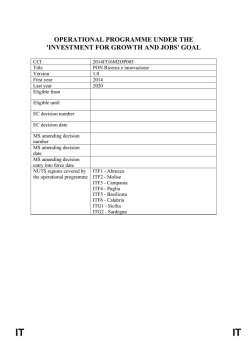 IT - Consultazione PON Ricerca 14-20