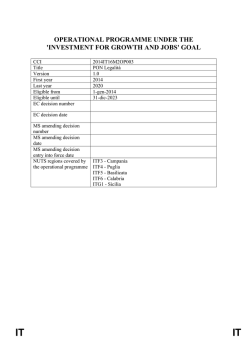 IT - Programma Operativo Nazionale Sicurezza