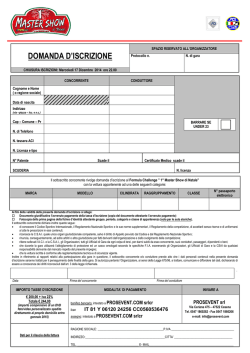 Iscrizione - Prosevent s.r.l.