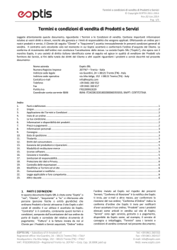 Termini e condizioni di vendita di Prodotti e Servizi